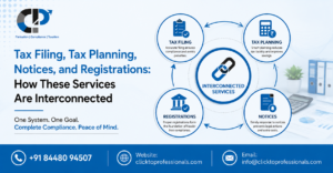 Read more about the article Tax Filing, Tax Planning, Notices, and Registrations: How These Services Are Interconnected